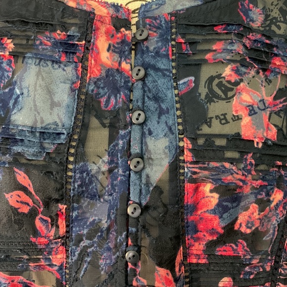Sheer floral Lucky Brand sleeveless blouse Size:S - Picture 10 of 11